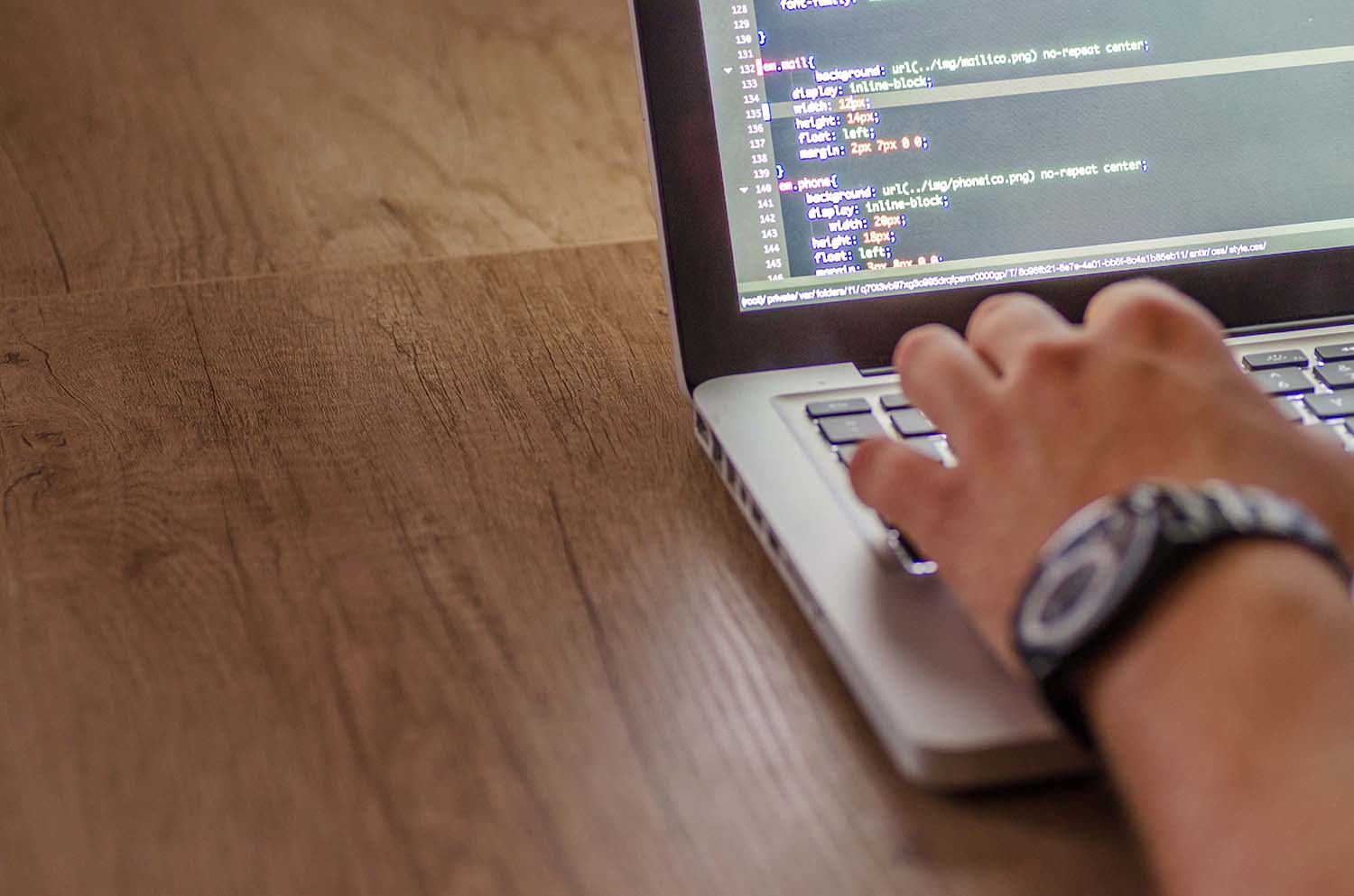 man working on a computer